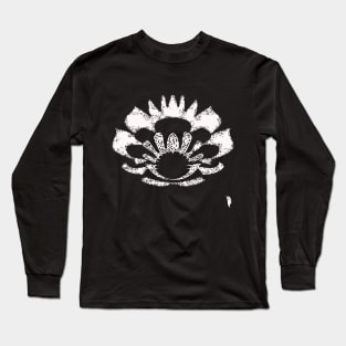 White flower reflected, sketch Long Sleeve T-Shirt